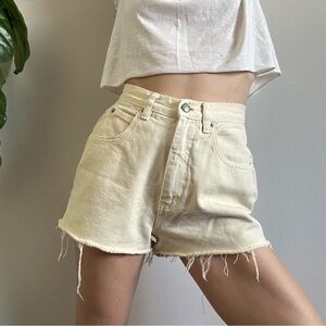 90's Limited Butter Yellow Cutoffs